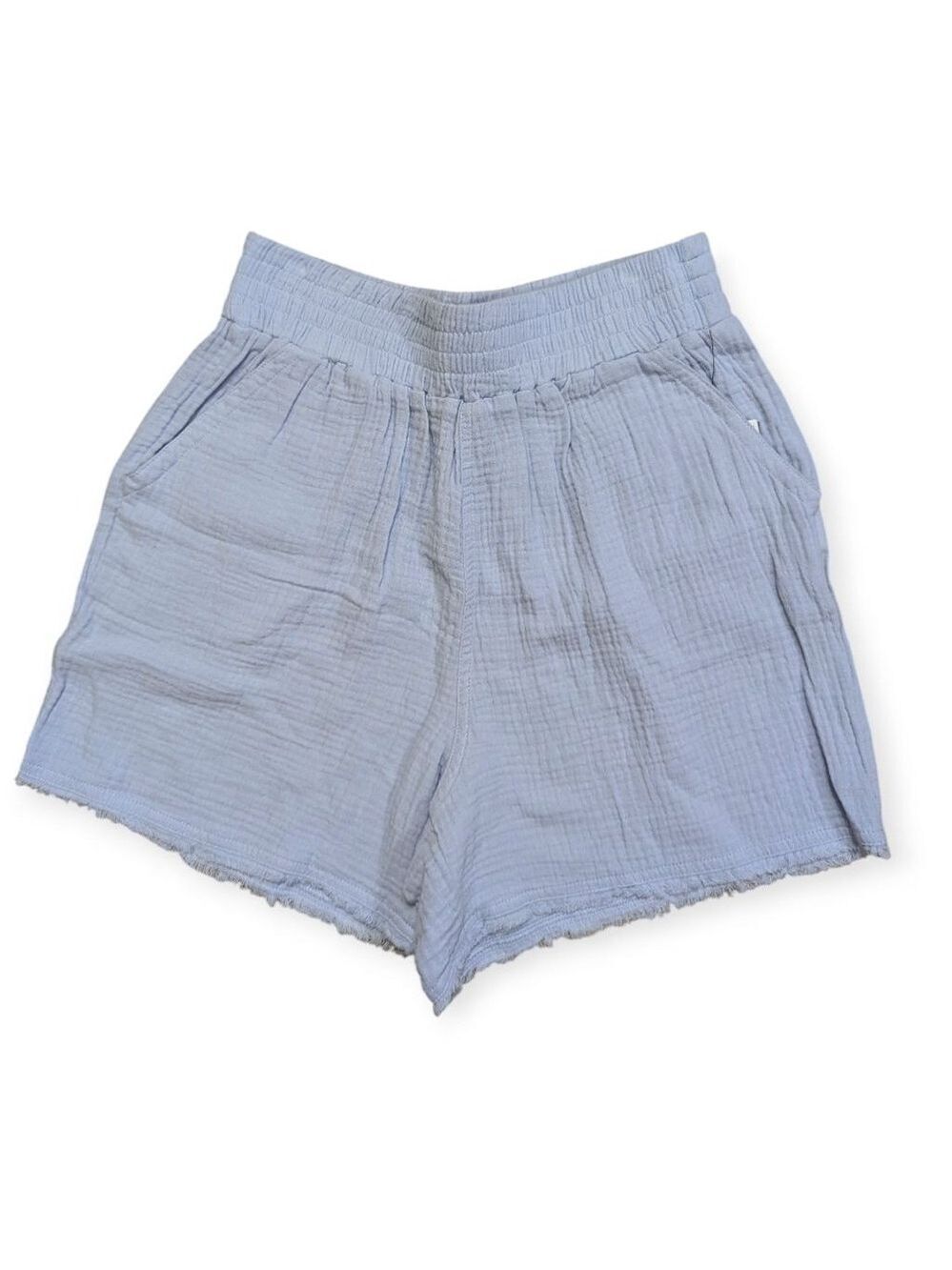 DKNY Light Blue Cotton Pull On Shorts Small